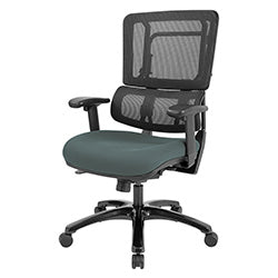 Vertical Black Mesh Back Chair with Shiny Black Base